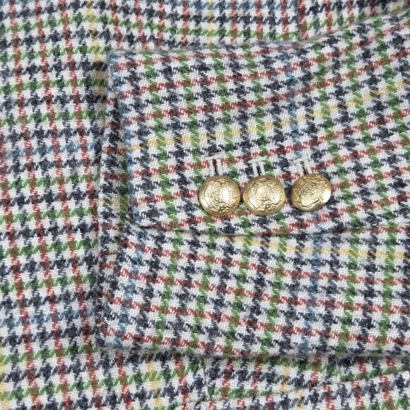 Talbots Blazer 12 Classic Shetland Plaid Wool Blend Preppy Academia Office - Picture 5 of 13